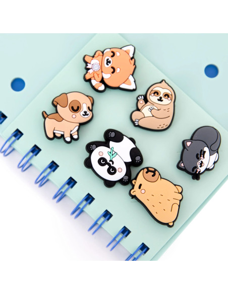 SET DE LIBRETA A5 CON CHARMS VERDE