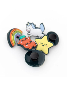 CHARMS - ARCOÍRIS, UNICORNIO, CORAZÓN, ESTRELLA, ROSQUILLA, CEREZAS