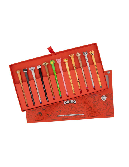 SET DE 12 BOLIS BORRABLES BO-BO - ANIMALES