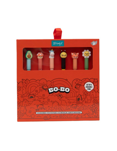 SET DE 6 BOLIS BORRABLES BO-BO - ANIMALES