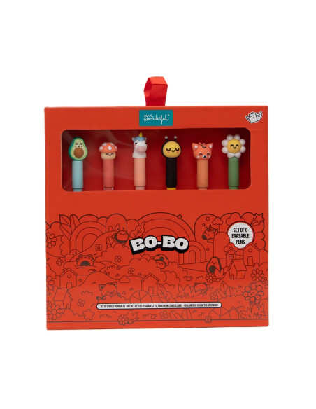 SET DE 6 BOLIS BORRABLES BO-BO - ANIMALES