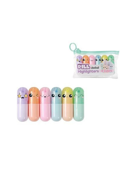 PACK 6 MINI SUBRAYADORES PASTEL