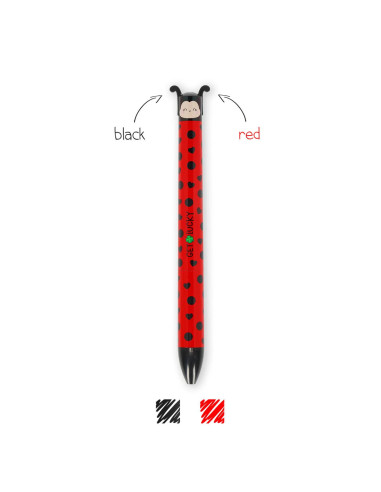 BOLÍGRAFO BICOLOR MARIQUITA LADYBUG – CLICK&CLACK