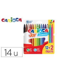 CAJA ROTULADORES CARIOCA COLORES 12+2