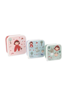 3 CAJAS DE ALMUERZO LITTLE RED