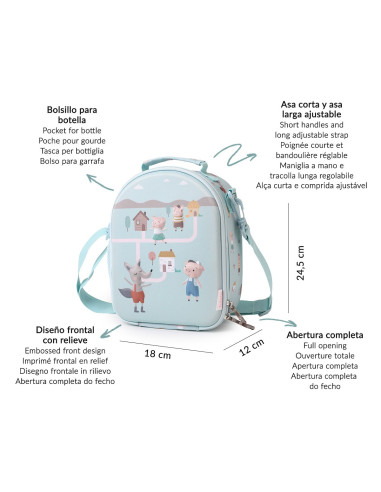 BOLSA MERIENDA TÉRMICA 3D THE THREE LITTLE PIGS