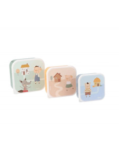 3 CAJAS DE ALMUERZO THE THREE LITTLE PIGS