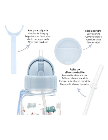 BOTELLA PLÁSTICO CITY CARS