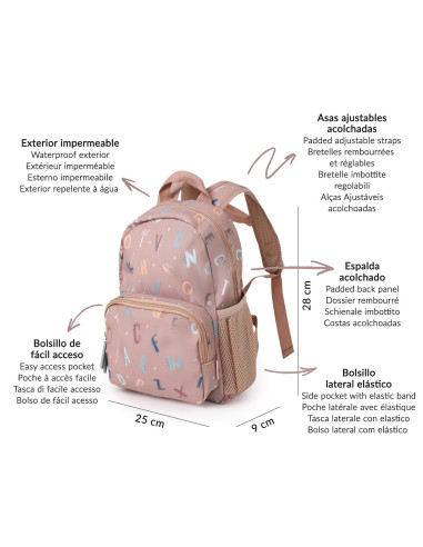 MOCHILA INFANTIL FUNNY LETTERS