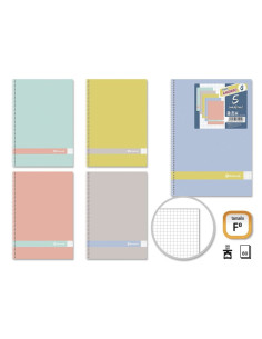 CUADERNO A4 CUADRITOS PASTEL