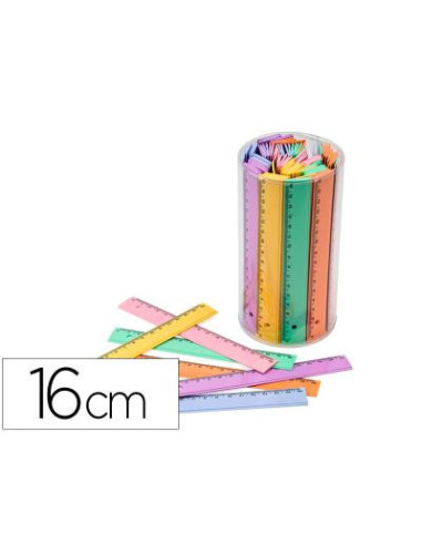 REGLA 16 CM PASTEL