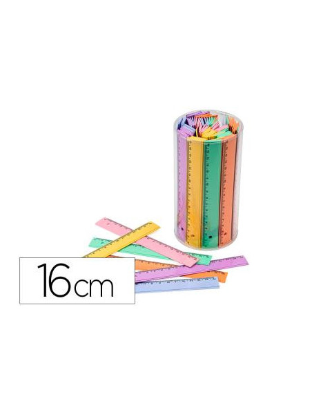 REGLA 16 CM PASTEL